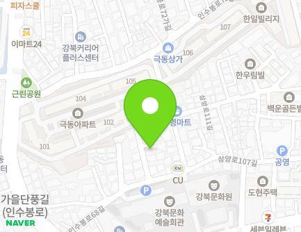 25-16 Insubong-ro 68-gil, Gangbuk-gu, Seoul, Republic of Korea Map