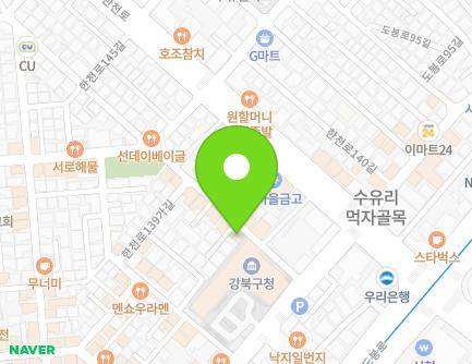 13 Hancheon-ro 139ga-gil, Gangbuk-gu, Seoul, Republic of Korea Map