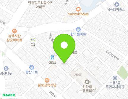 16-8 Hancheon-ro 148-gil, Gangbuk-gu, Seoul, Republic of Korea Map