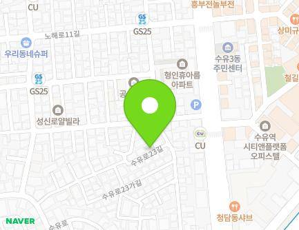 25-4 Suyu-ro 23-gil, Gangbuk-gu, Seoul, Republic of Korea Map