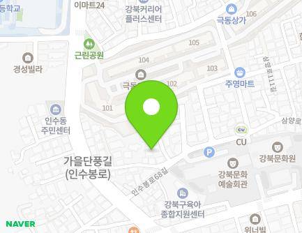 15-3 Insubong-ro 68-gil, Gangbuk-gu, Seoul, Republic of Korea Map