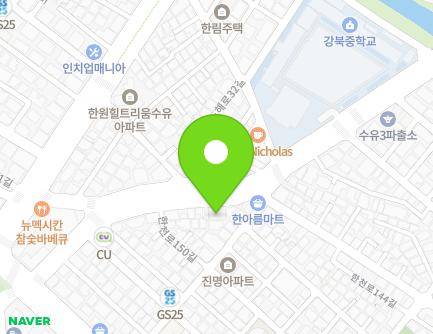 42 Hancheon-ro 150-gil, Gangbuk-gu, Seoul, Republic of Korea Map