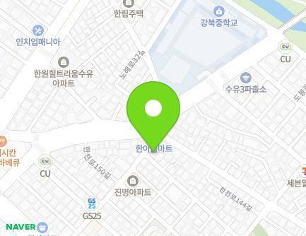 36 Hancheon-ro 148-gil, Gangbuk-gu, Seoul, Republic of Korea Map