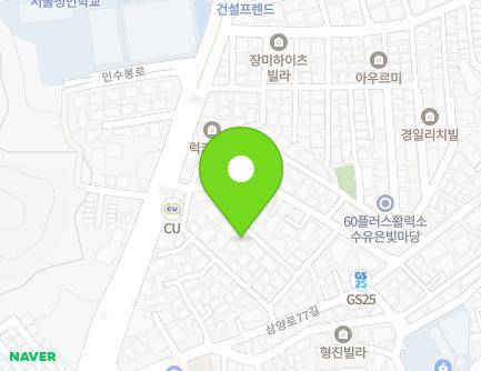 10-10 Insubong-ro 28-gil, Gangbuk-gu, Seoul, Republic of Korea Map