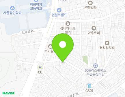 16 Insubong-ro 28-gil, Gangbuk-gu, Seoul, Republic of Korea Map