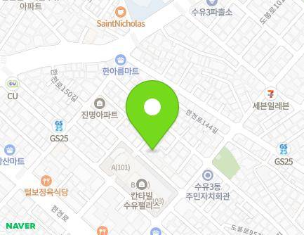 23-14 Hancheon-ro 144-gil, Gangbuk-gu, Seoul, Republic of Korea Map