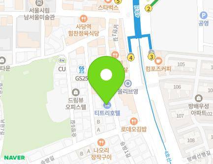 9 Seungbang 2-gil, Gwanak-gu, Seoul, Republic of Korea Map
