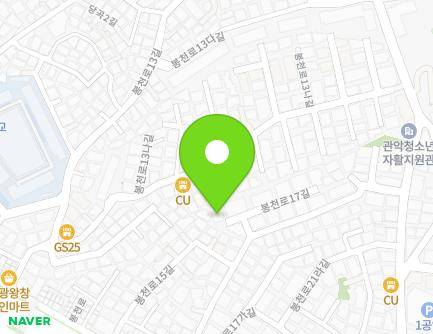 31-9 Bongcheon-ro 17-gil, Gwanak-gu, Seoul, Republic of Korea Map