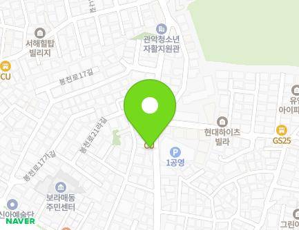 39 Bongcheon-ro 21-gil, Gwanak-gu, Seoul, Republic of Korea Map
