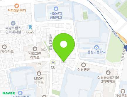 37 Sillim-ro 3ga-gil, Gwanak-gu, Seoul, Republic of Korea Map