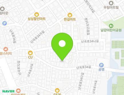 22-10 Nangok-ro 34na-gil, Gwanak-gu, Seoul, Republic of Korea Map