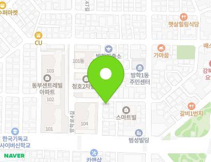13-15 Banghak-ro 2-gil, Dobong-gu, Seoul, Republic of Korea Map