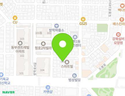 13-11 Banghak-ro 2-gil, Dobong-gu, Seoul, Republic of Korea Map