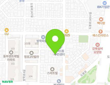 23-13 Banghak-ro 2-gil, Dobong-gu, Seoul, Republic of Korea Map