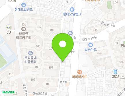 43 Jeonnong-ro 11-gil, Dongdaemun-gu, Seoul, Republic of Korea Map