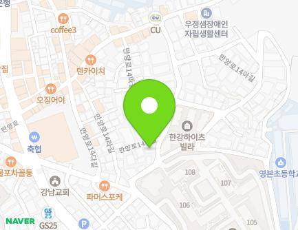 36 Manyang-ro 14ba-gil, Dongjak-gu, Seoul, Republic of Korea Map