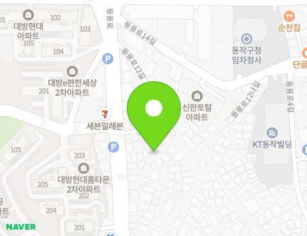 43-4 Deungyong-ro 12-gil, Dongjak-gu, Seoul, Republic of Korea Map