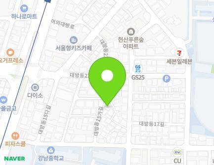 16 Daebangdong 15ga-gil, Dongjak-gu, Seoul, Republic of Korea Map