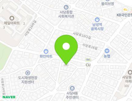 1-4 Sadang-ro 16sa-gil, Dongjak-gu, Seoul, Republic of Korea Map