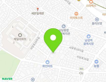 43 Sadang-ro 14-gil, Dongjak-gu, Seoul, Republic of Korea Map