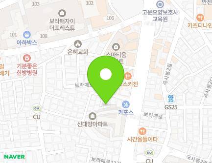 11-1 Boramae-ro 15-gil, Dongjak-gu, Seoul, Republic of Korea Map