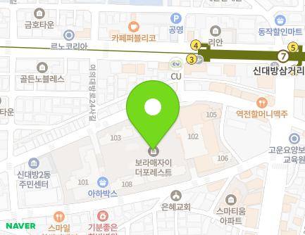 121 Yeouidaebang-ro 22-gil, Dongjak-gu, Seoul, Republic of Korea Map