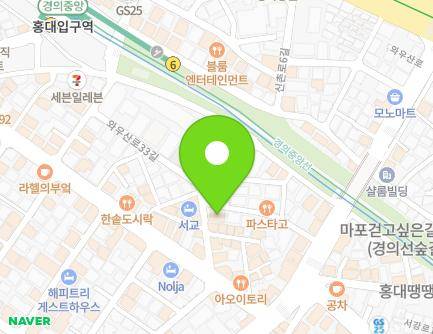 14-12 Wausan-ro 29-gil, Mapo-gu, Seoul, Republic of Korea Map