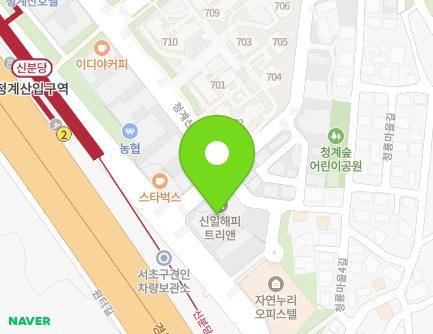 207 Cheonggyesan-ro, Seocho-gu, Seoul, Republic of Korea Map