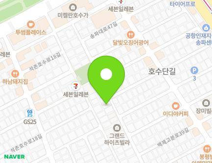 19-1 Baekjegobun-ro 37ga-gil, Songpa-gu, Seoul, Republic of Korea Map