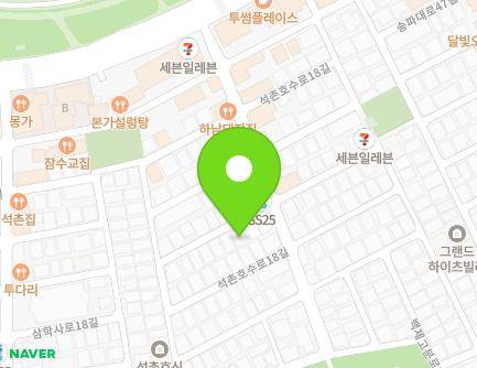 16-7 Seokchonhosu-ro 18-gil, Songpa-gu, Seoul, Republic of Korea Map