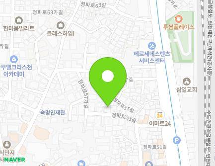 24-4 Cheongpa-ro 53-gil, Yongsan-gu, Seoul, Republic of Korea Map