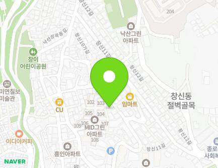 33-7 Changsin 8-gil, Jongno-gu, Seoul, Republic of Korea Map