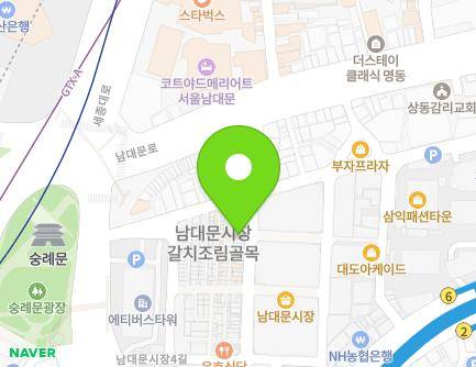 6-1 Namdaemunsijang 4-gil, Jung-gu, Seoul, Republic of Korea Map