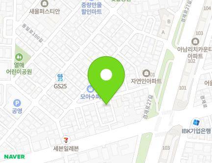 19 Gyeomjae-ro 27ga-gil, Jungnang-gu, Seoul, Republic of Korea Map