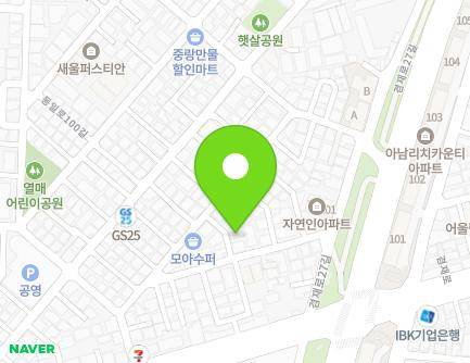 18-4 Gyeomjae-ro 27ga-gil, Jungnang-gu, Seoul, Republic of Korea Map