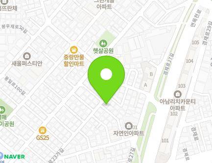 38 Gyeomjae-ro 23ga-gil, Jungnang-gu, Seoul, Republic of Korea Map