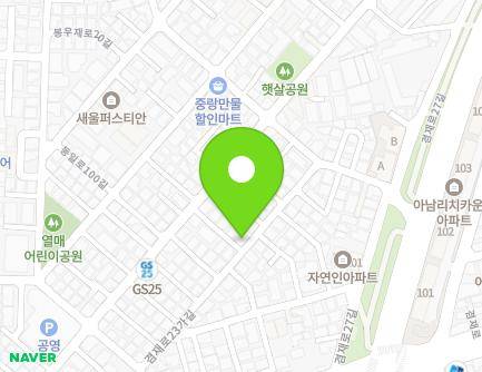 27 Gyeomjae-ro 23ga-gil, Jungnang-gu, Seoul, Republic of Korea Map