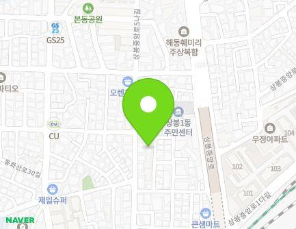 14-11 Sangbongjungang-ro 1ga-gil, Jungnang-gu, Seoul, Republic of Korea Map