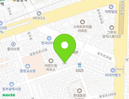 14-17 Mangu-ro 36-gil, Jungnang-gu, Seoul, Republic of Korea Map