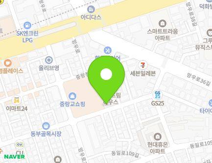 85 Jungnangcheon-ro 10-gil, Jungnang-gu, Seoul, Republic of Korea Map