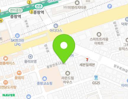 86 Jungnangcheon-ro 12-gil, Jungnang-gu, Seoul, Republic of Korea Map