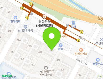 83 Sinnae-ro 17-gil, Jungnang-gu, Seoul, Republic of Korea Map