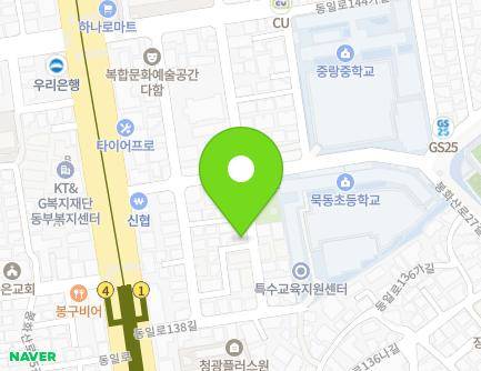 19-11 Dongil-ro 138-gil, Jungnang-gu, Seoul, Republic of Korea Map