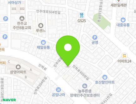 11-63 Inha-ro 405beon-gil, Michuhol-gu, Incheon, Republic of Korea Map