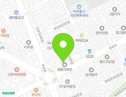 39 Jangcheon-ro, Michuhol-gu, Incheon, Republic of Korea Map