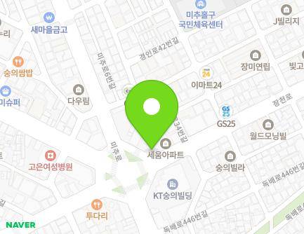 37 Jangcheon-ro, Michuhol-gu, Incheon, Republic of Korea Map