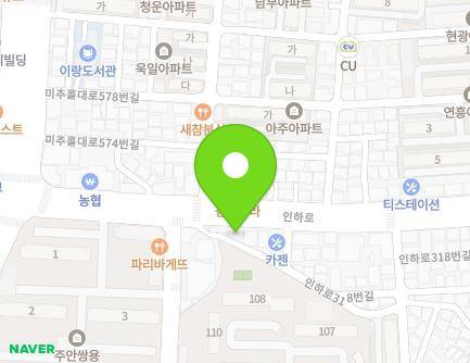 304 Inha-ro, Michuhol-gu, Incheon, Republic of Korea Map