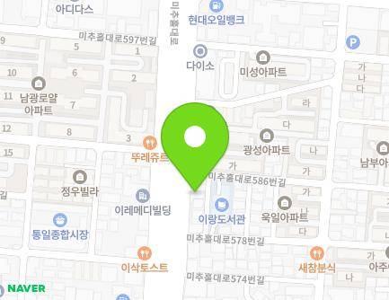 584 Michuhol-daero, Michuhol-gu, Incheon, Republic of Korea Map