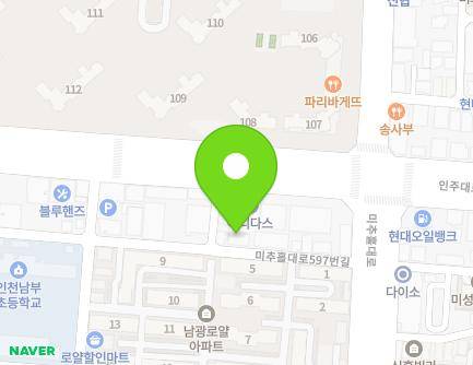 22 Michuhol-daero 597beon-gil, Michuhol-gu, Incheon, Republic of Korea Map