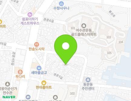 19-8 Gwanmun 3-gil, Yeosu-si, Jeollanam-do, Republic of Korea Map